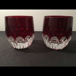 Waterford Crystal Red Talon Old Fashion Tumblers 2